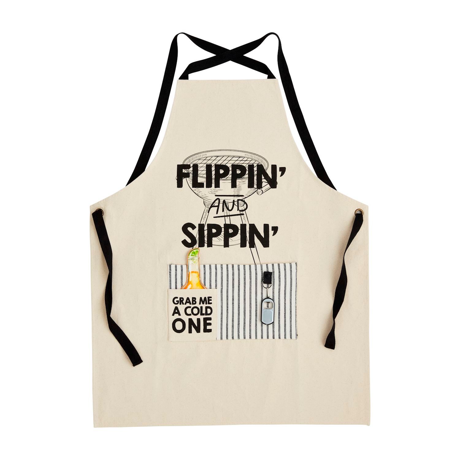 MudPie 40910039 GRILL LIGHT UP OPENER APRON