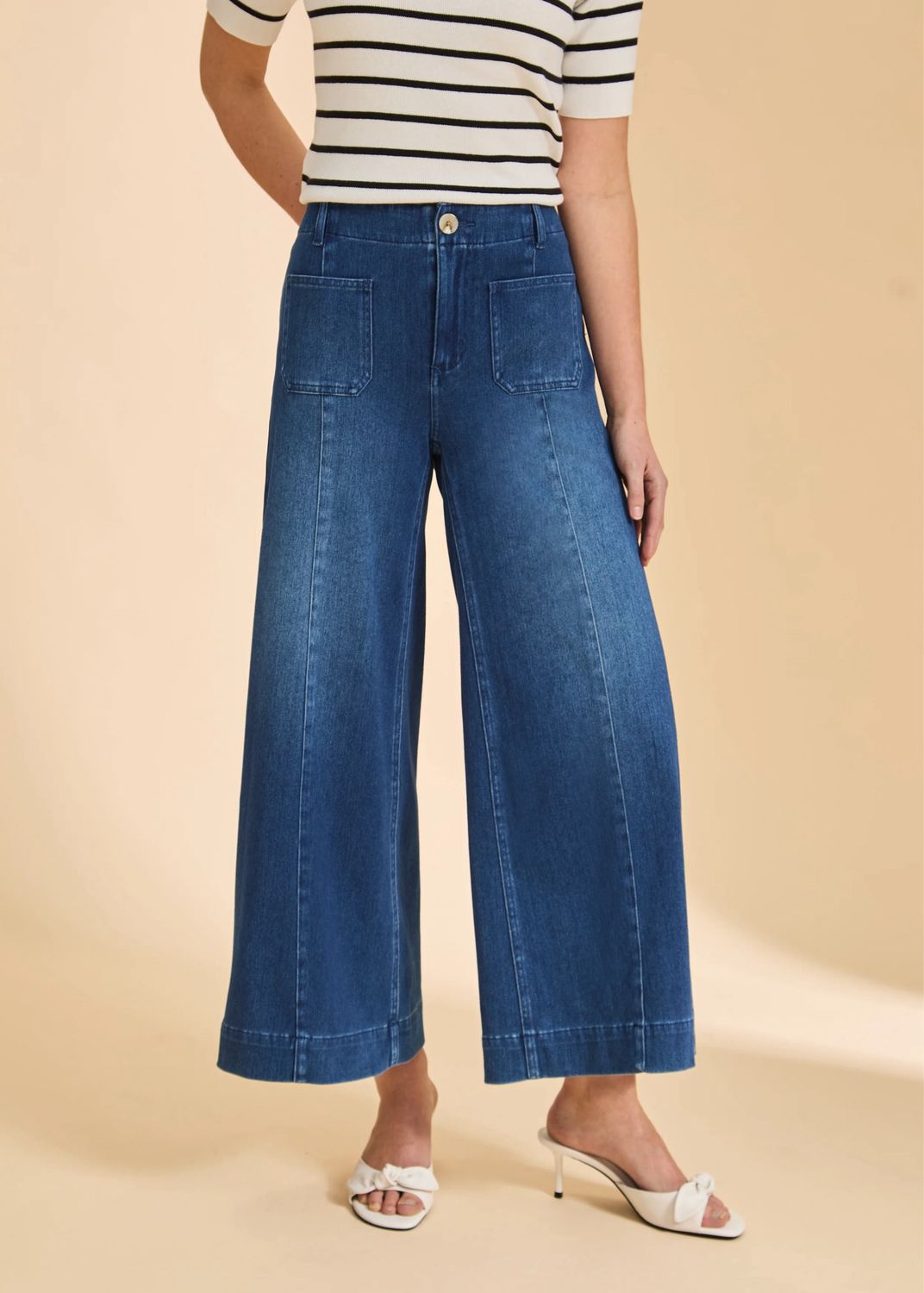 FDJ 2915131 Blue Denim PullOn Wide Crop