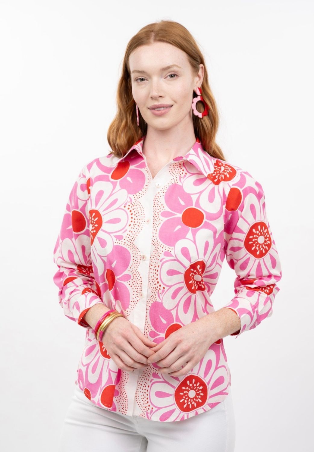 Ivy Jane 641491 Pop Flower Border Top-Pink