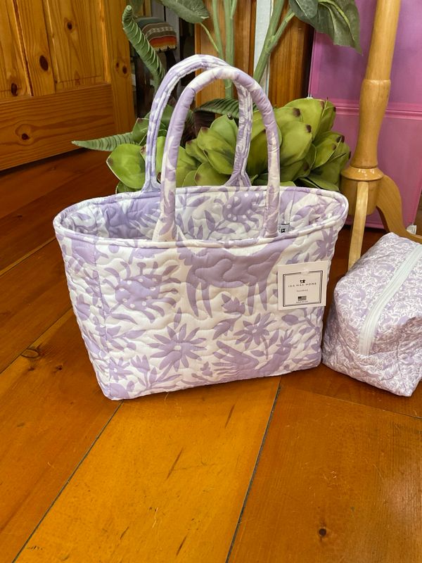 Ida Mae Home Piper Otomi Lilac Quilted Handbag 