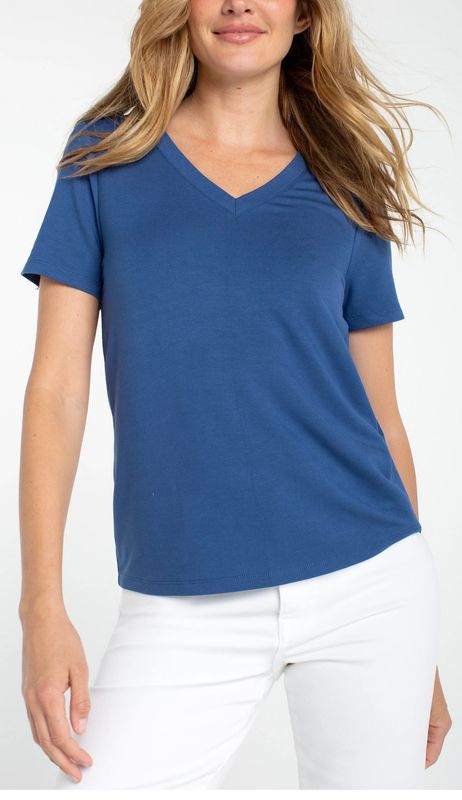 Liverpool LM8J0KT60-S SS VNeck-LibertyBlue