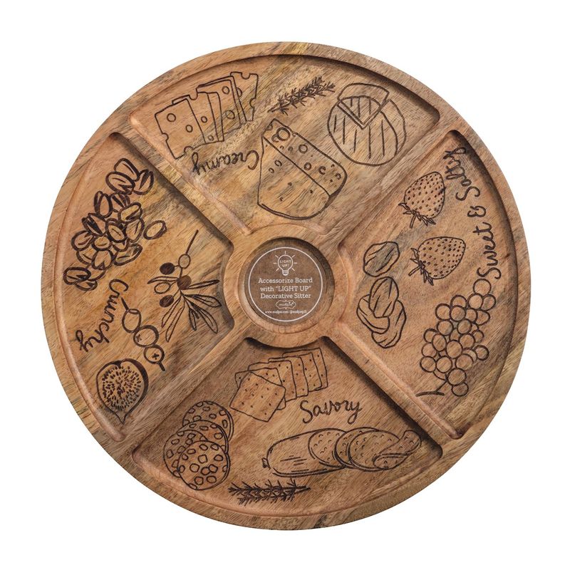 MudPie 42210234 LED Sitter Charcuterie Board