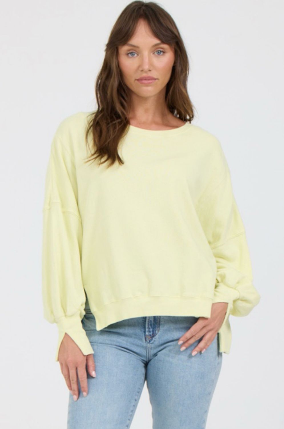Dear John DSW3163U9 Trenton Sweatshirt-WaxYellow