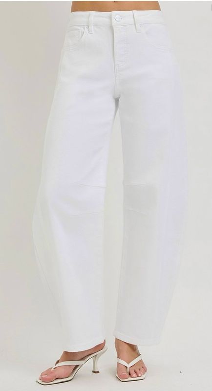 Risen PGA21668 Tummy Control SlouchyAnkle-White