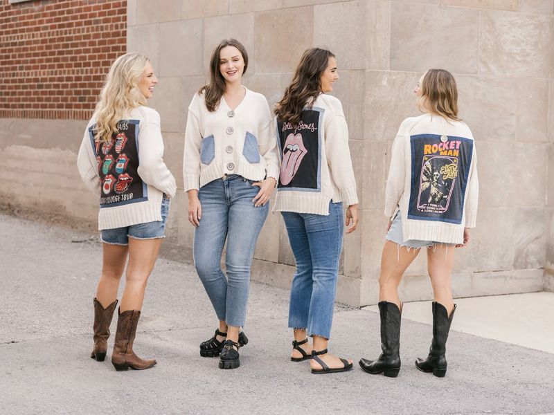 Shannon Passero 5518 Rockstar Cardigan-Cream O/S