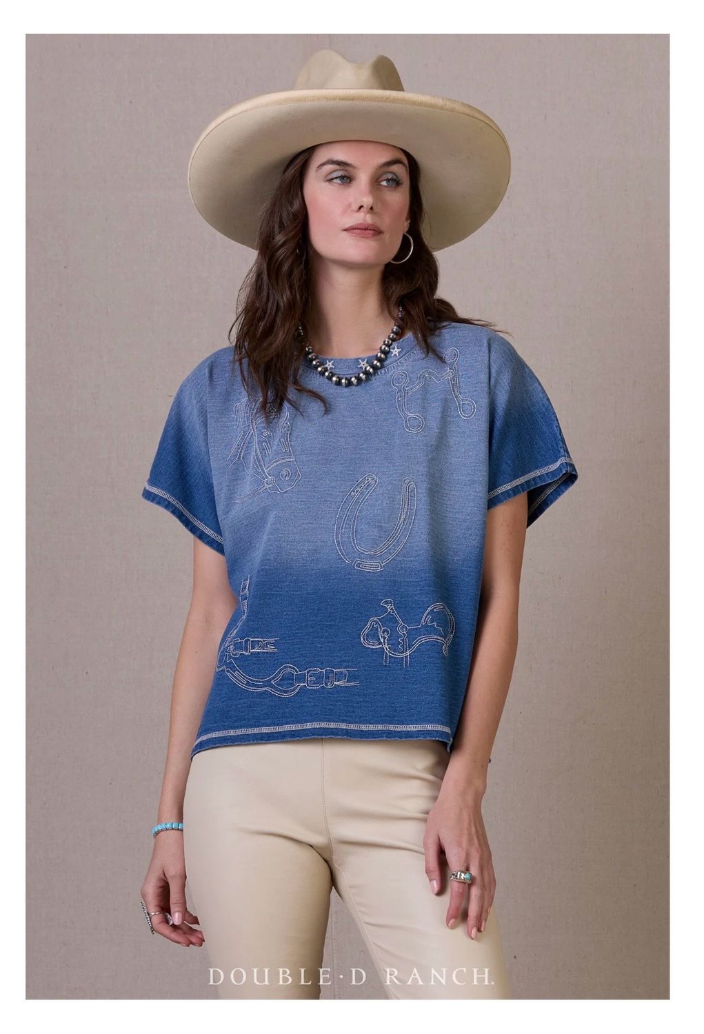 Double D T4177 Cowboy Gist Top-Patriot