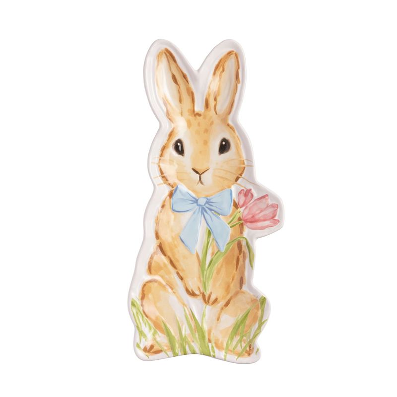 MudPie 40700887 Small Bunny Platter