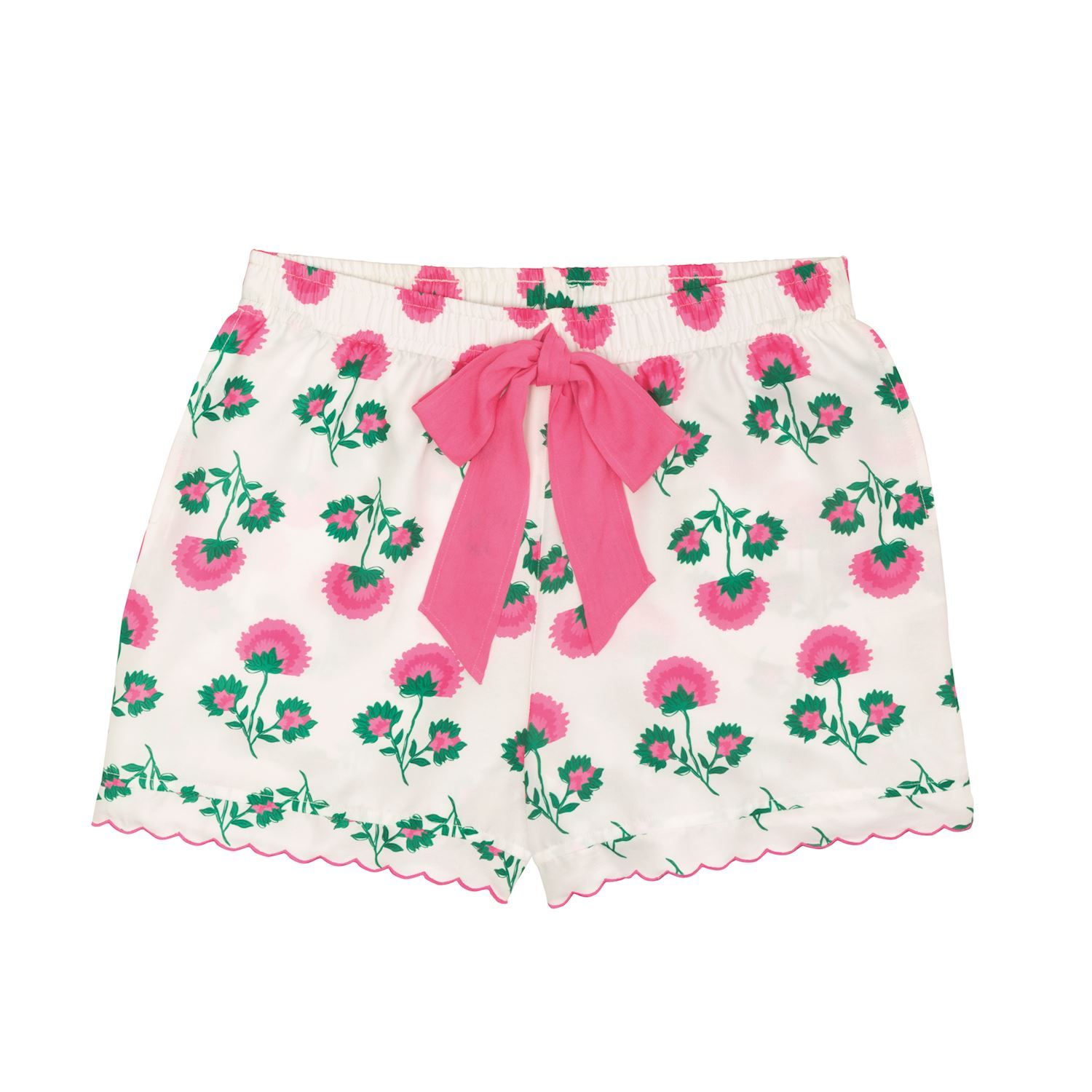 MudPie 81590020 Pink Floral PJ Shorts