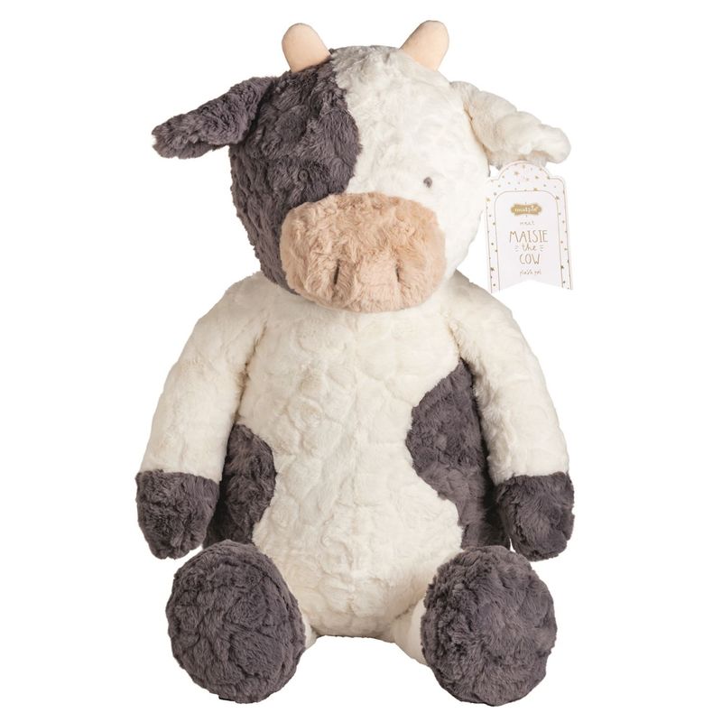 MudPie 12110459 Jumbo Cow Plush Pal
