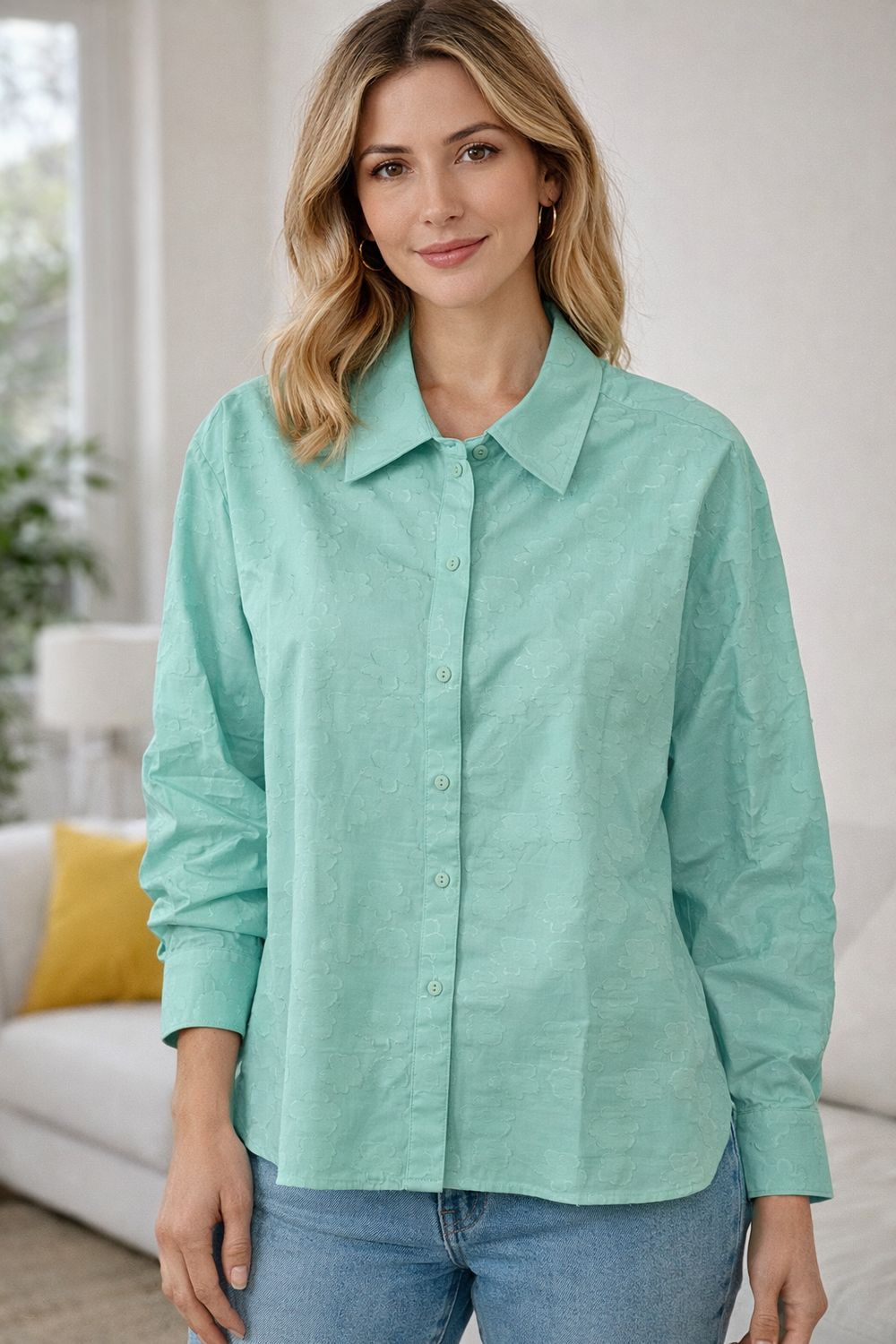 Esqualo SP2615004 Blouse FlowerJacquard