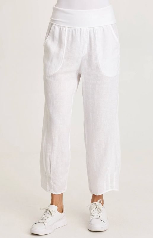 Wearables 23123 Vasco Crop Pant-White