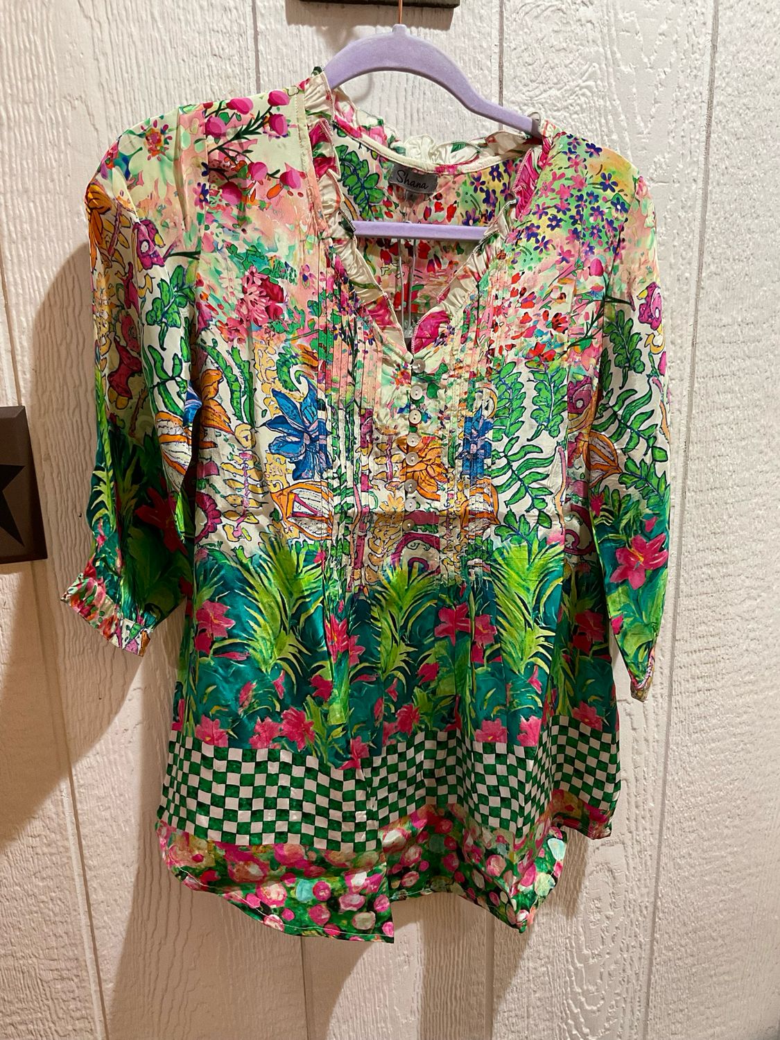 Shana 26409 Silk Top-White