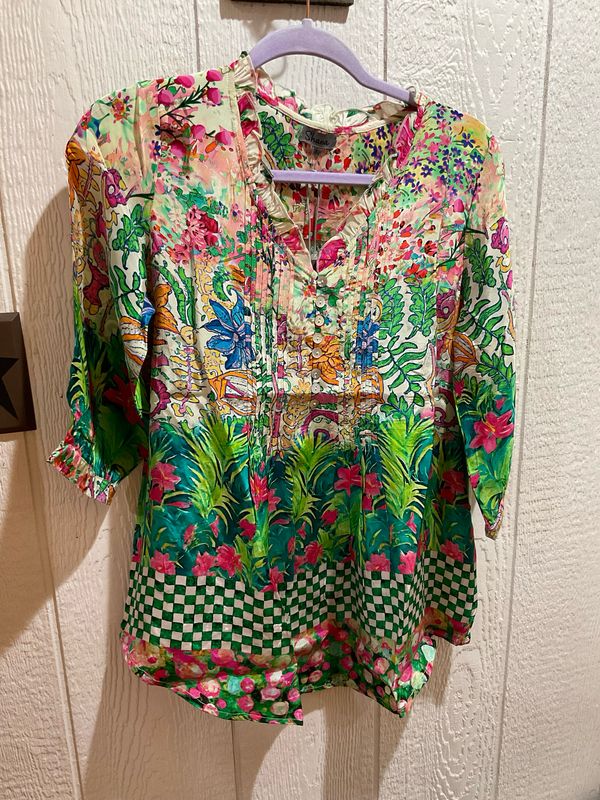 Shana 26409 Silk Top-White