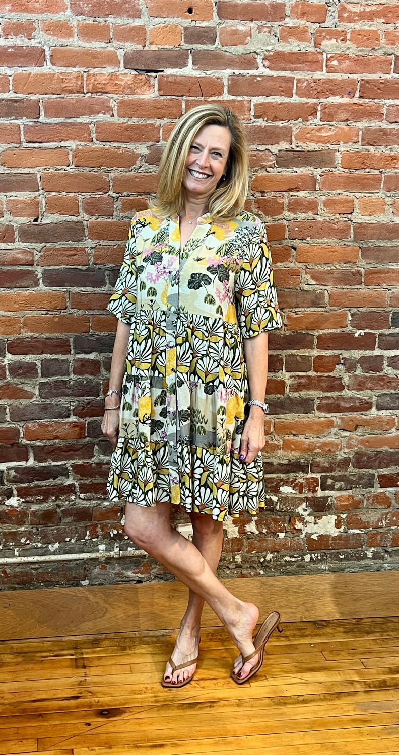 Shana 26206 Printed Layer Dress