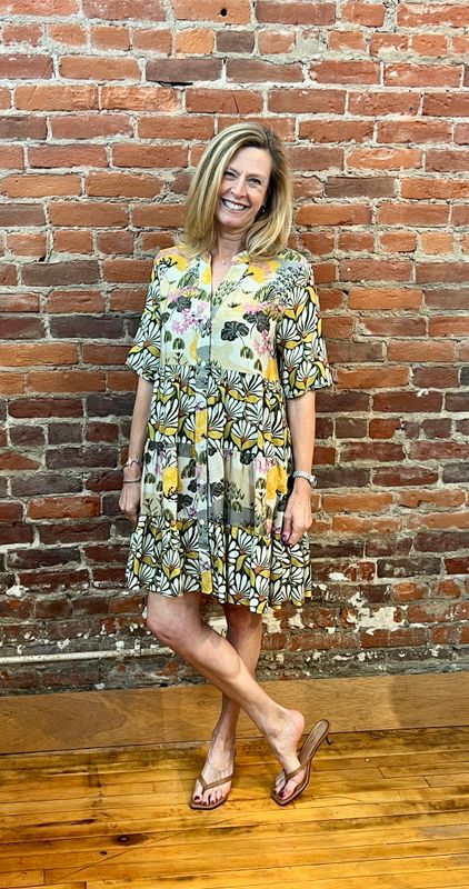 Shana 26206 Printed Layer Dress