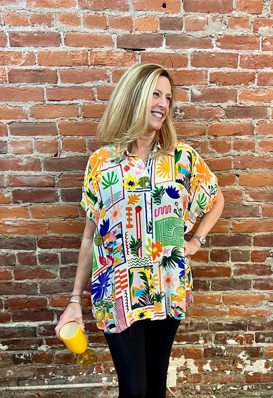 Shana 26411 Silk Viscose SS Shirt-Fruit