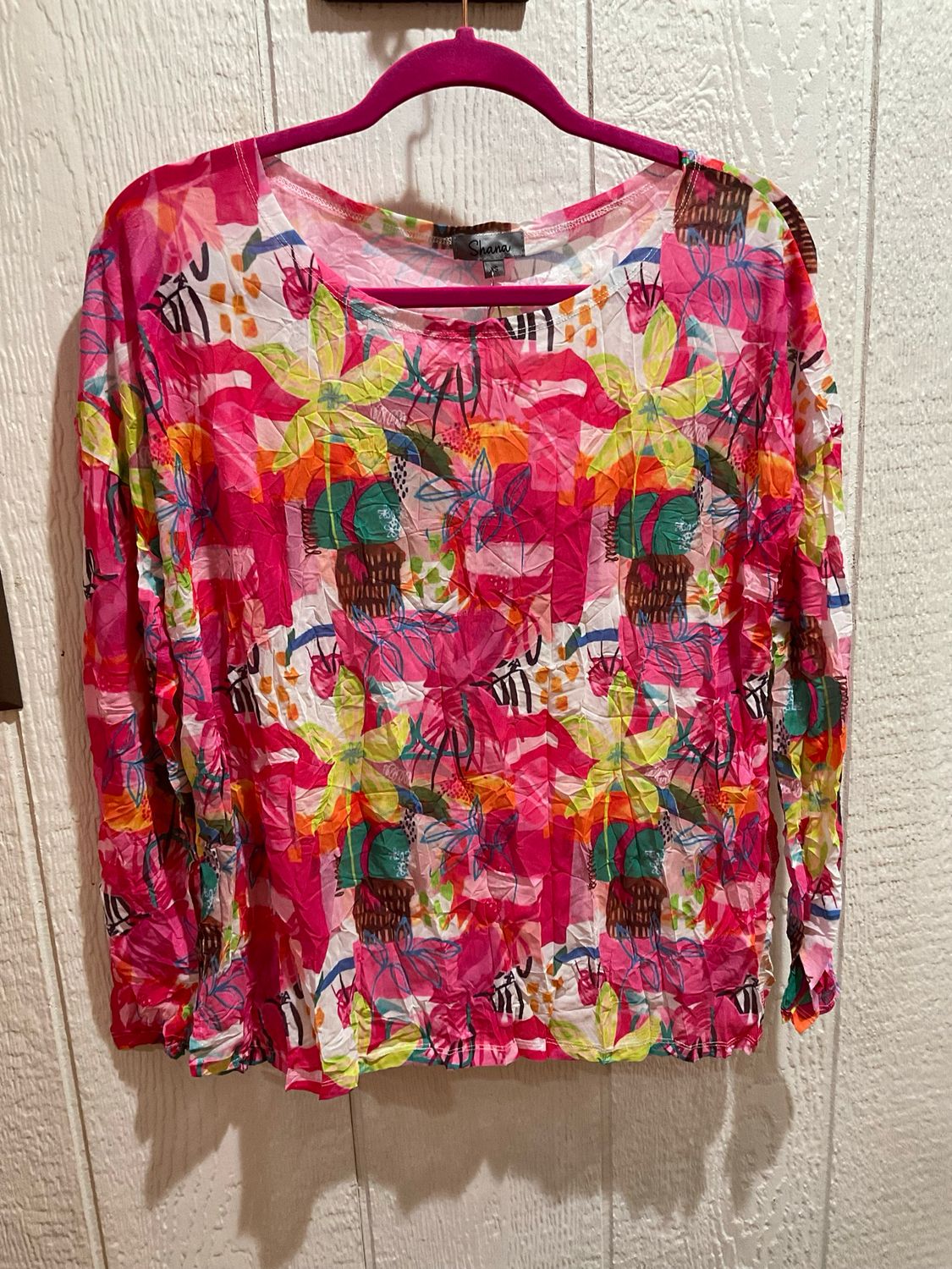 Shana 26070 Mesh Topper w/Side Slit-Pink