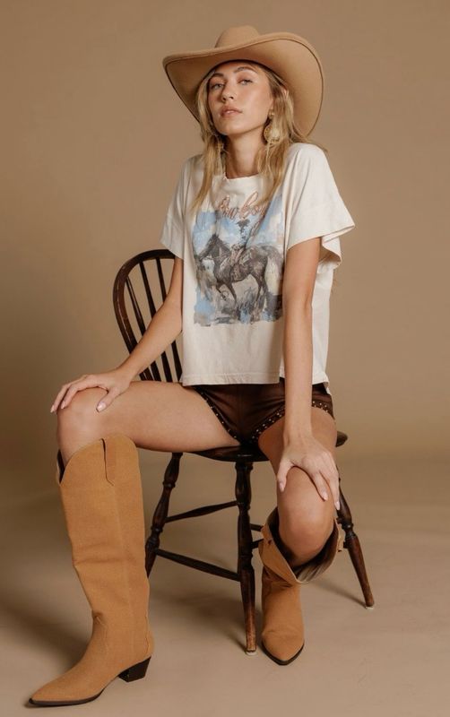 All Us Cowby Country Hi Lo Tee