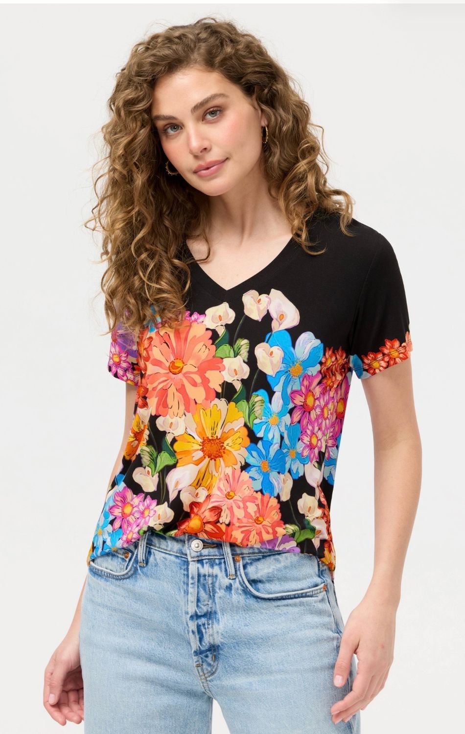 Johnny Was JWT10926 The Janie Tee-Gerbera Scarf