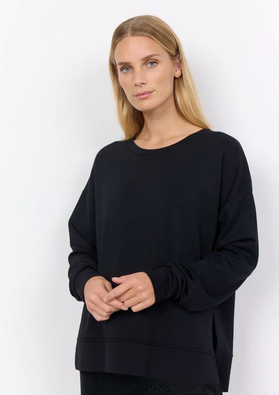 Soya Concept Banu164 Ladies Knitted Top-Black