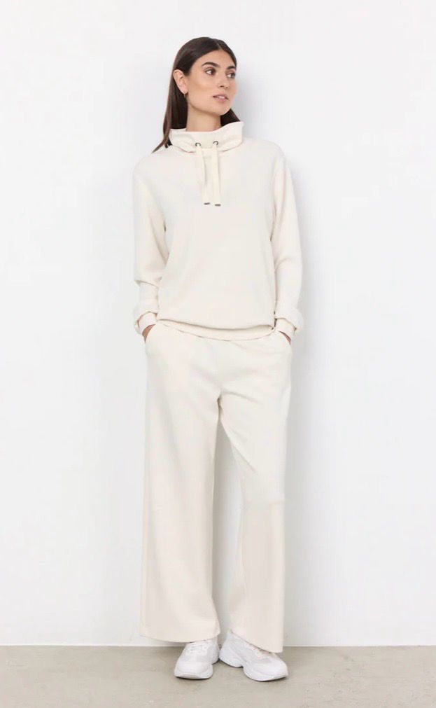 Soya Concept Banu33 Ladies Knitted Pant-Cream