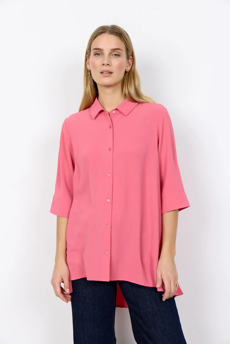 Soya Concept Cath2 Ladies Woven Blouse-Rose