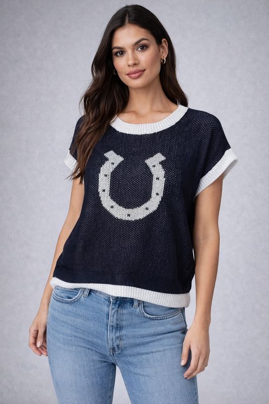 KLd. Signature KD45340 Horseshoe Graphic Sweater
