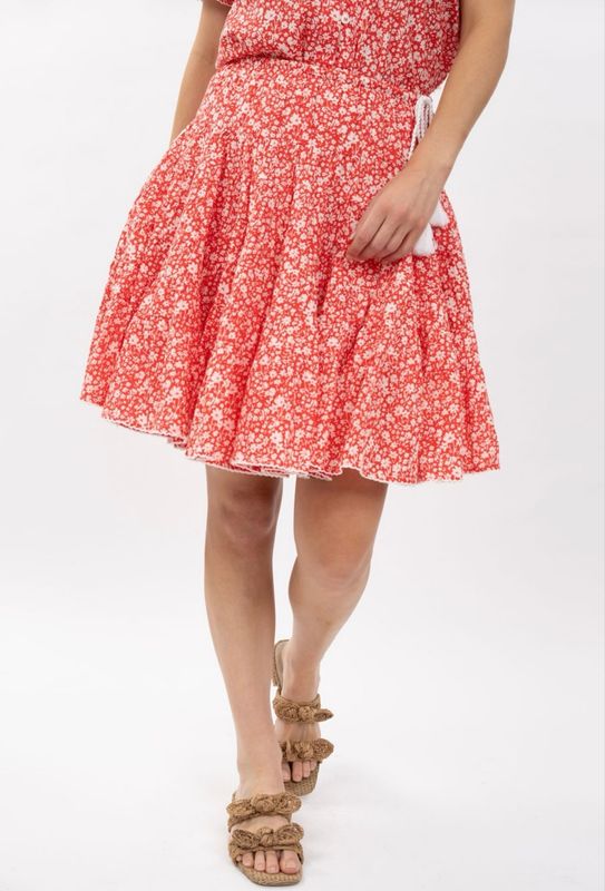 Ivy Jane 540012 Multiple Tiered Skirt-Red