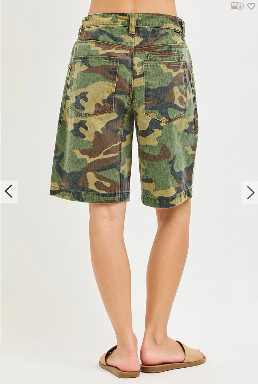 Risen RDS6572 Slouchy Jorts-Camo