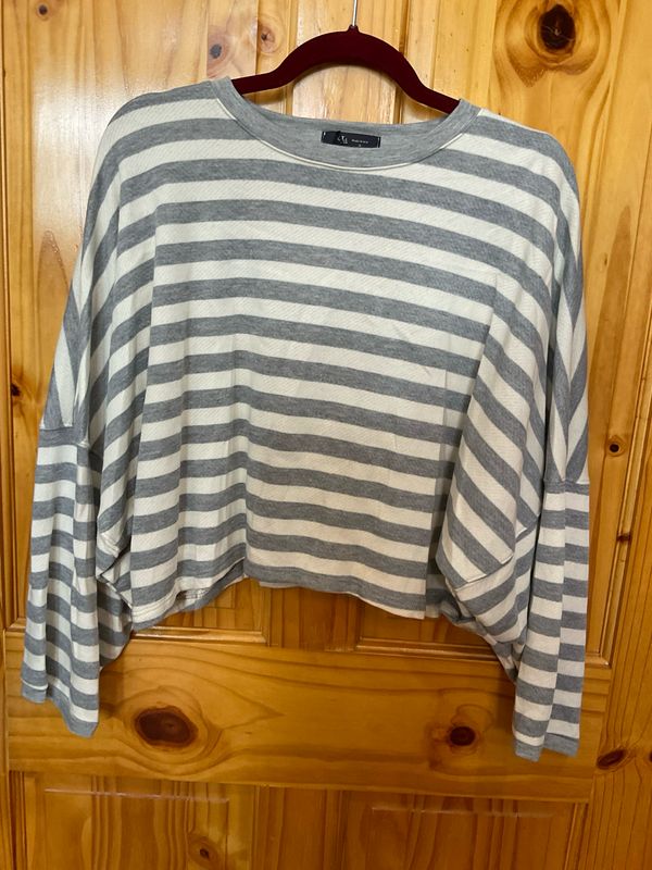 KLd. KD45448 French Terry Stripe Top