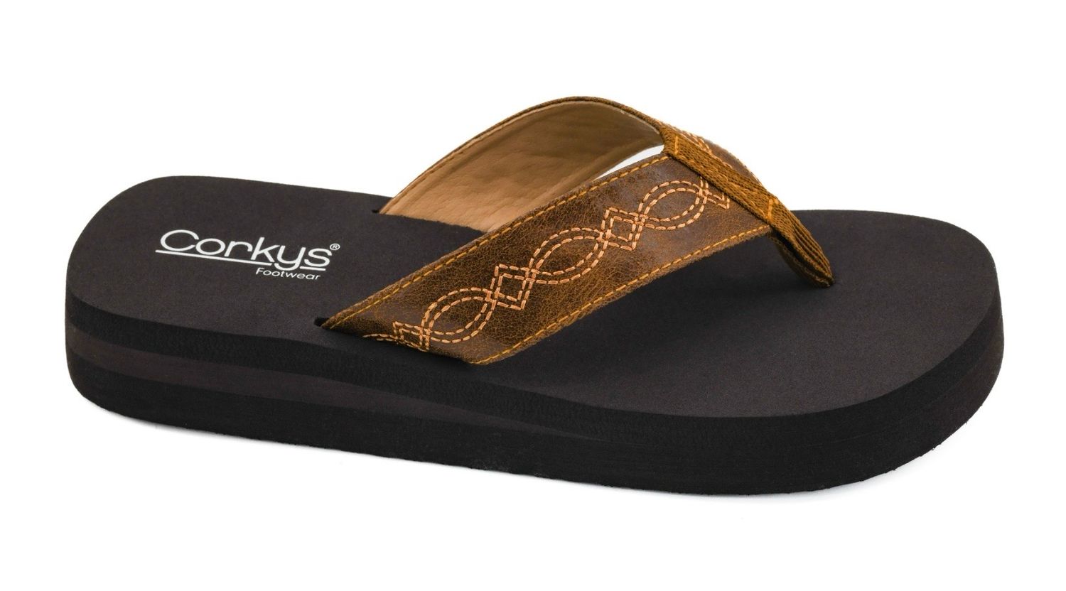 Corkys 41-0825 Overboard FlipFlop-Saddle