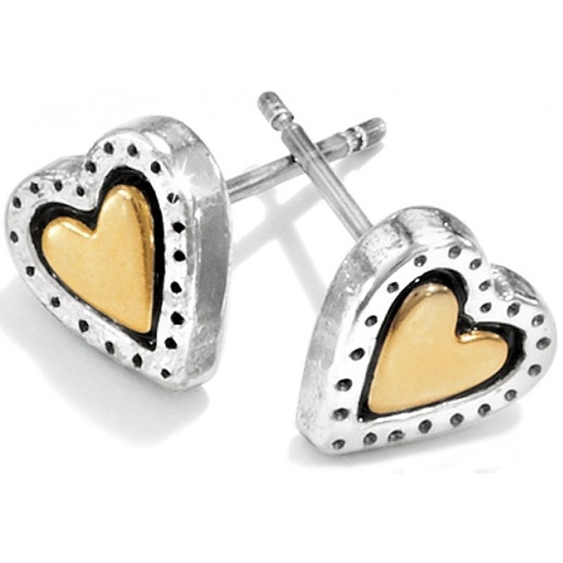 Brighton J20251 	Rendezvous Mini Post Earrings-Silver/Gold