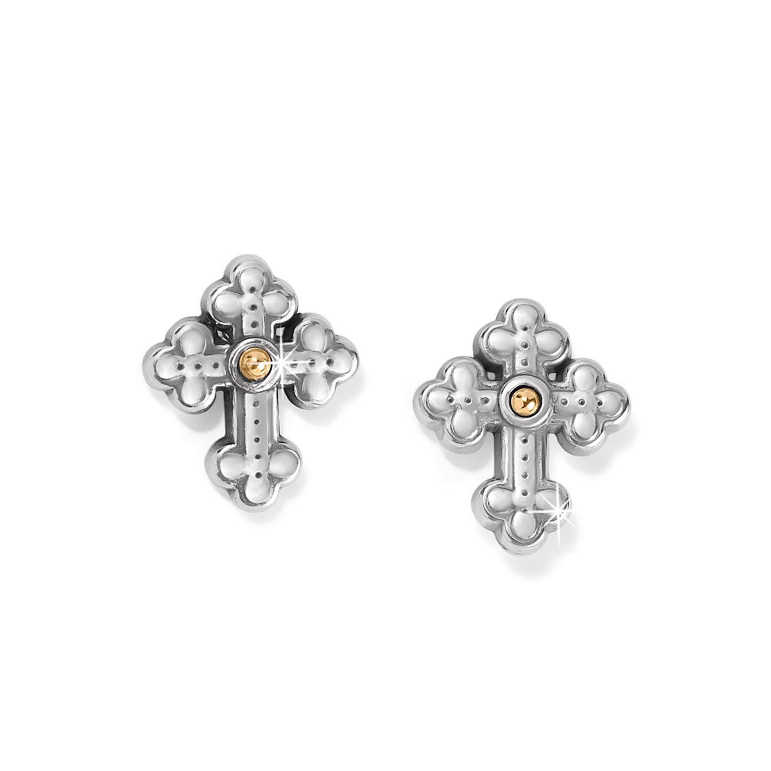 Brighton J21741 Luna Cross Mini Post Earrings