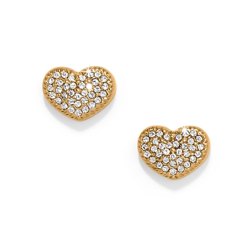 Brighton JA0145 Illumina Celeste Heart Post Earrings-Gold
