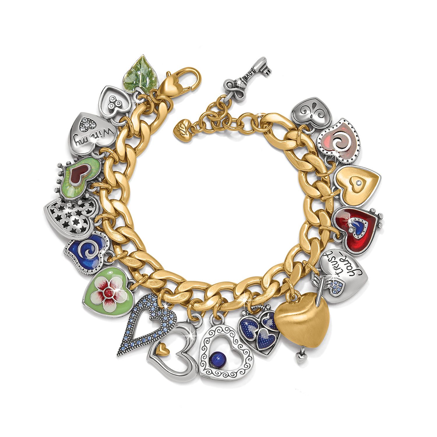 Brighton JF0209 One Heart Color Charm Bracelet