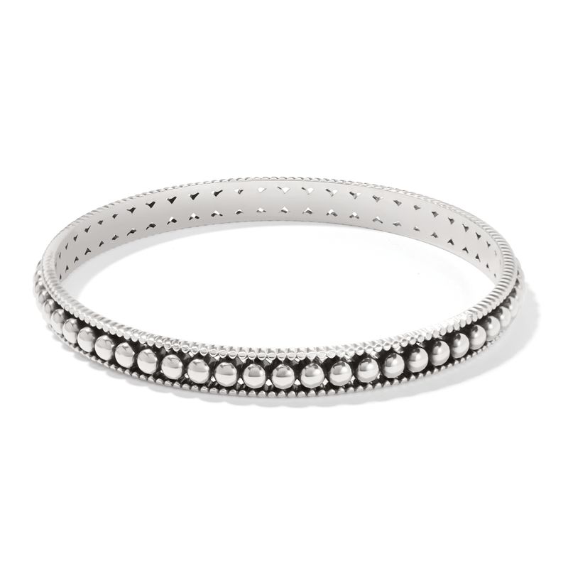 Brighton JF0103 Pretty Tough Pierced Slim Bangle-Silver