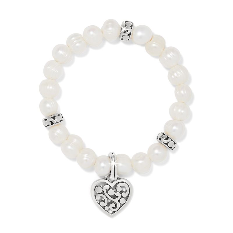 Brighton JF0284 Contempo Heart Pearl Stretch Bracelet