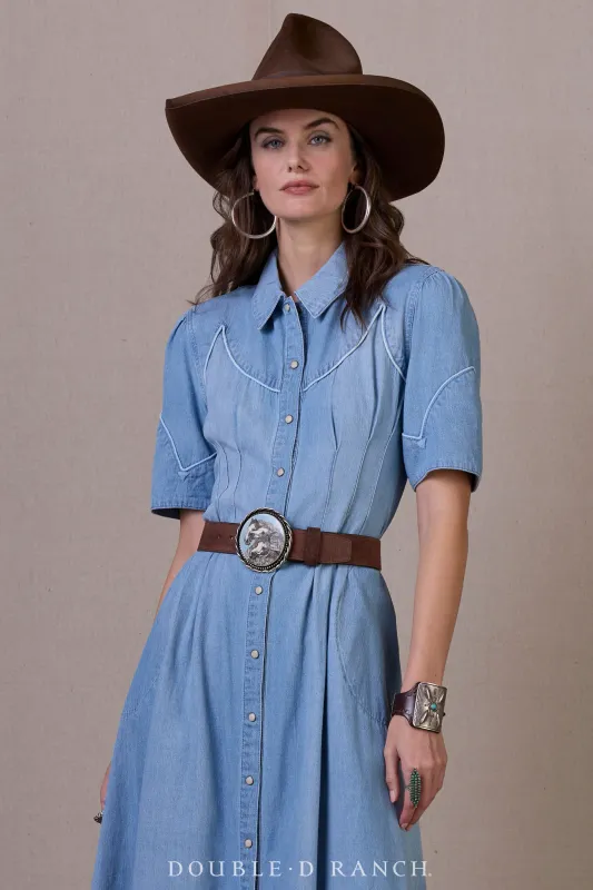 Double D D1493B Buckskin Blues Dress-Chambray