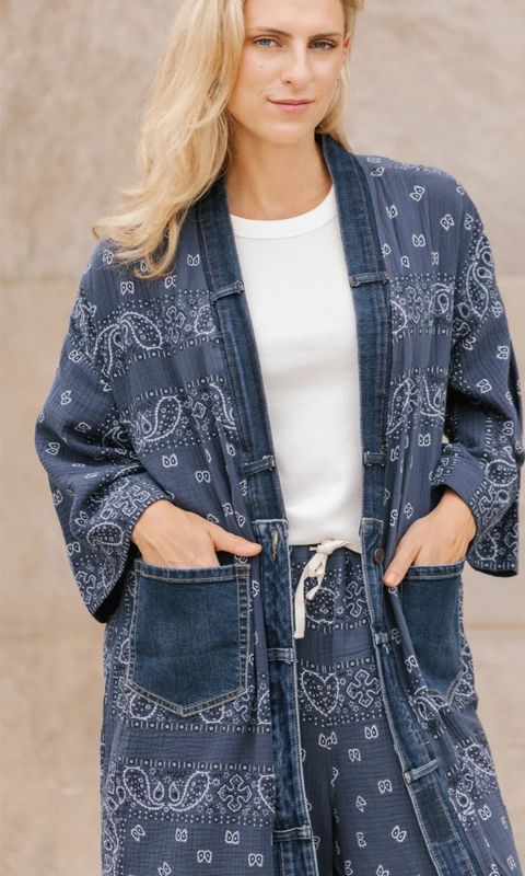Shannon Passero 5783 Bandana Long Cardigan-O/S
