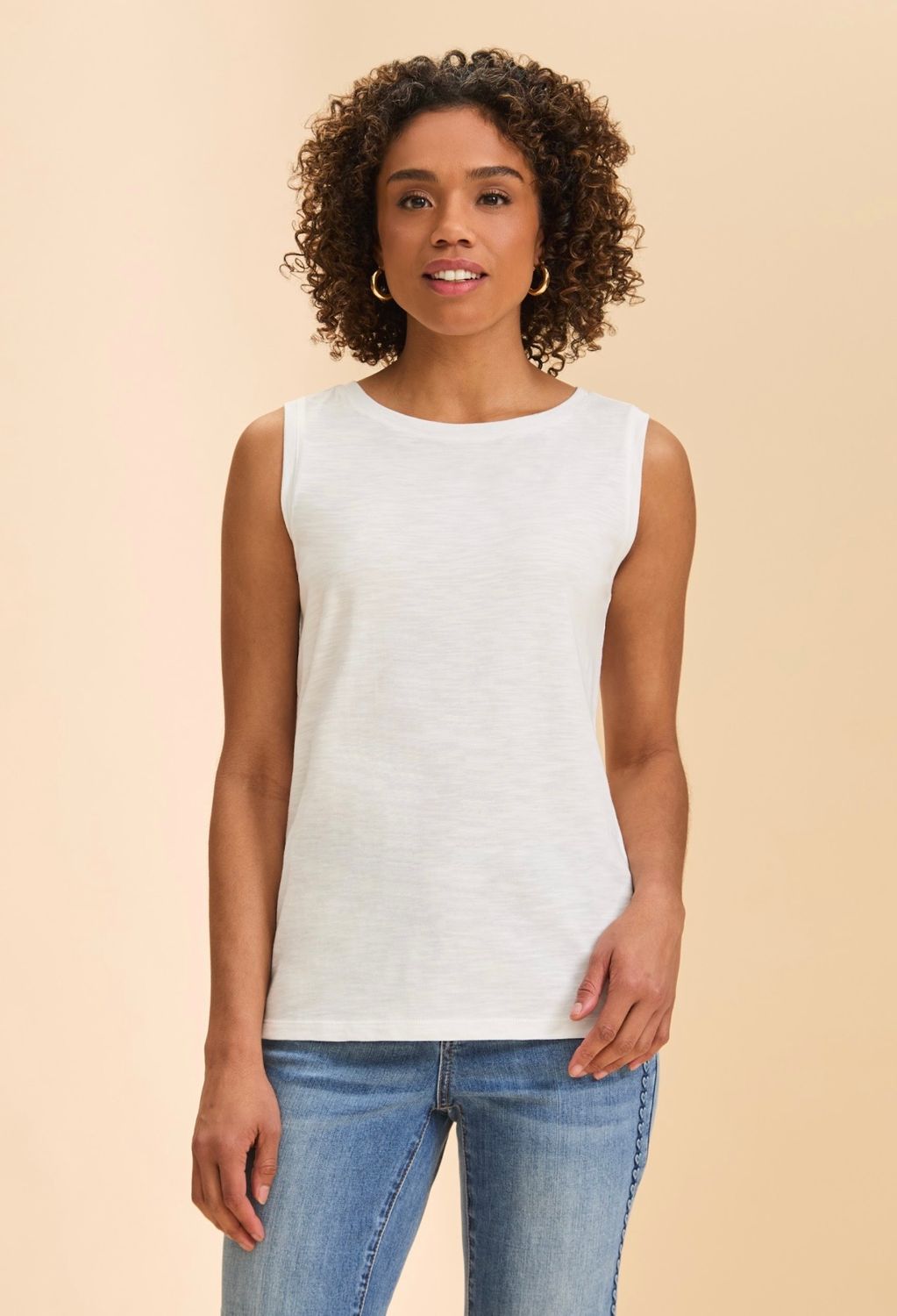 FDJ 3060476 Boatneck Cami-White