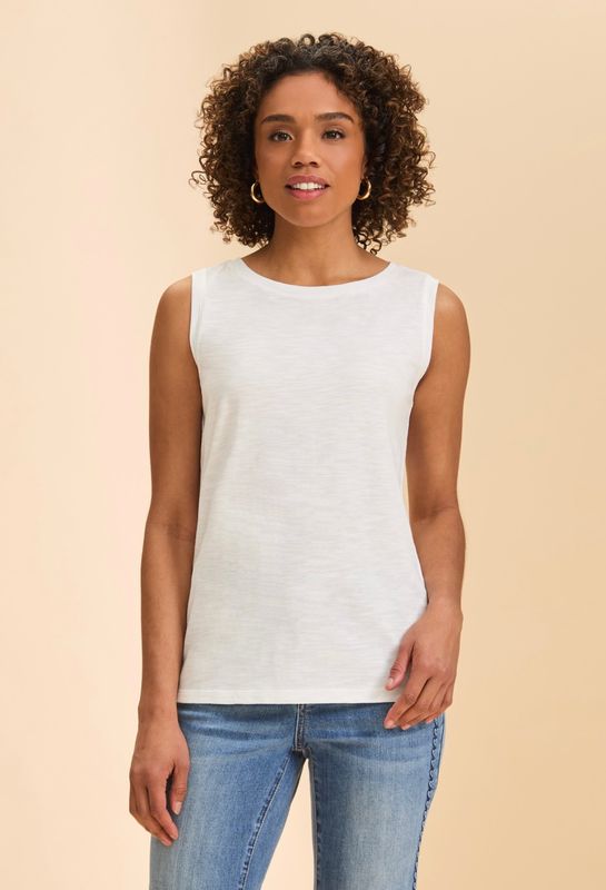 FDJ 3060476 Boatneck Cami-White