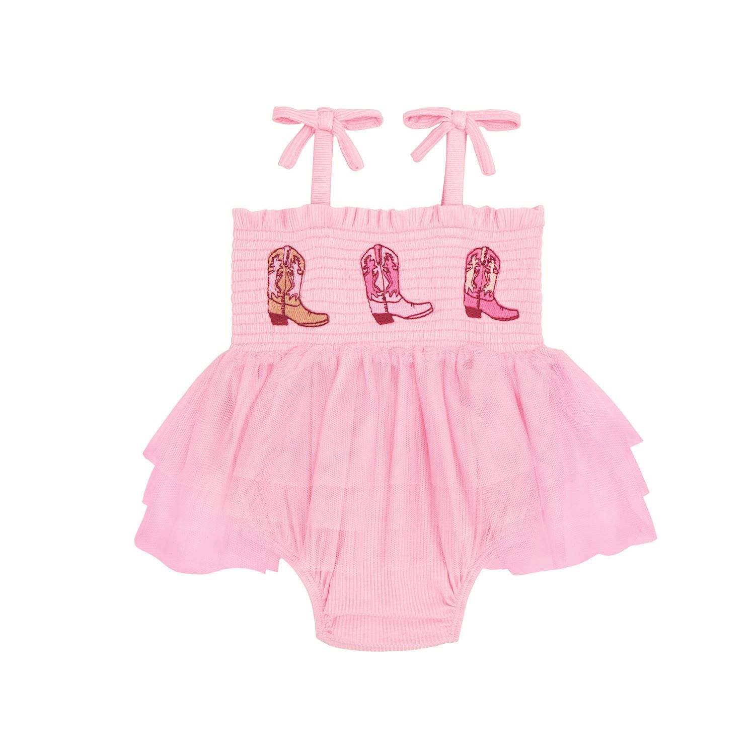 MudPie 10750061 Boots Tutu Crawler