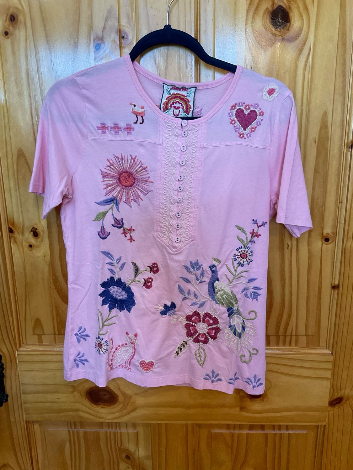 Johnny Was J10726 Romance Rose Tee-Karissa