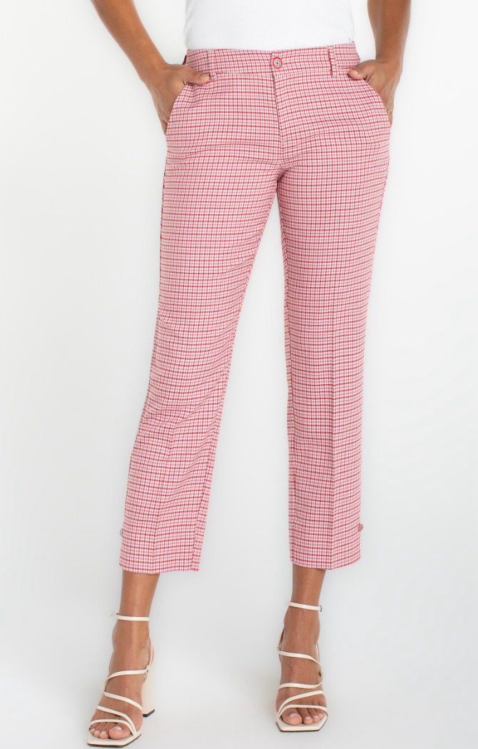 Liverpool LM5716TR03 Kelsey Crop Trouser-Cherry Pl