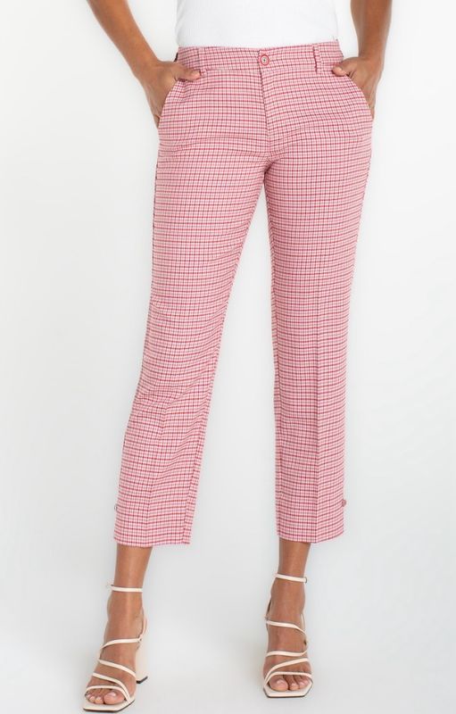 Liverpool LM5716TR03 Kelsey Crop Trouser-Cherry Pl