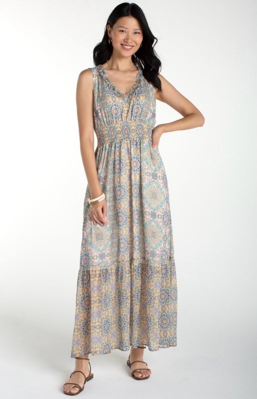 Liverpool LMD032PCP58 SmockedWaist Maxi