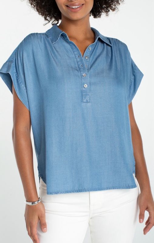 Liverpool LM8K57Y47 Popover Shirt-SunlitBlue