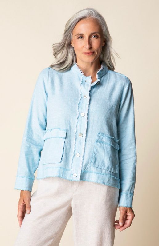 Habitat 41552 Linen Summer Jacket-Topaz