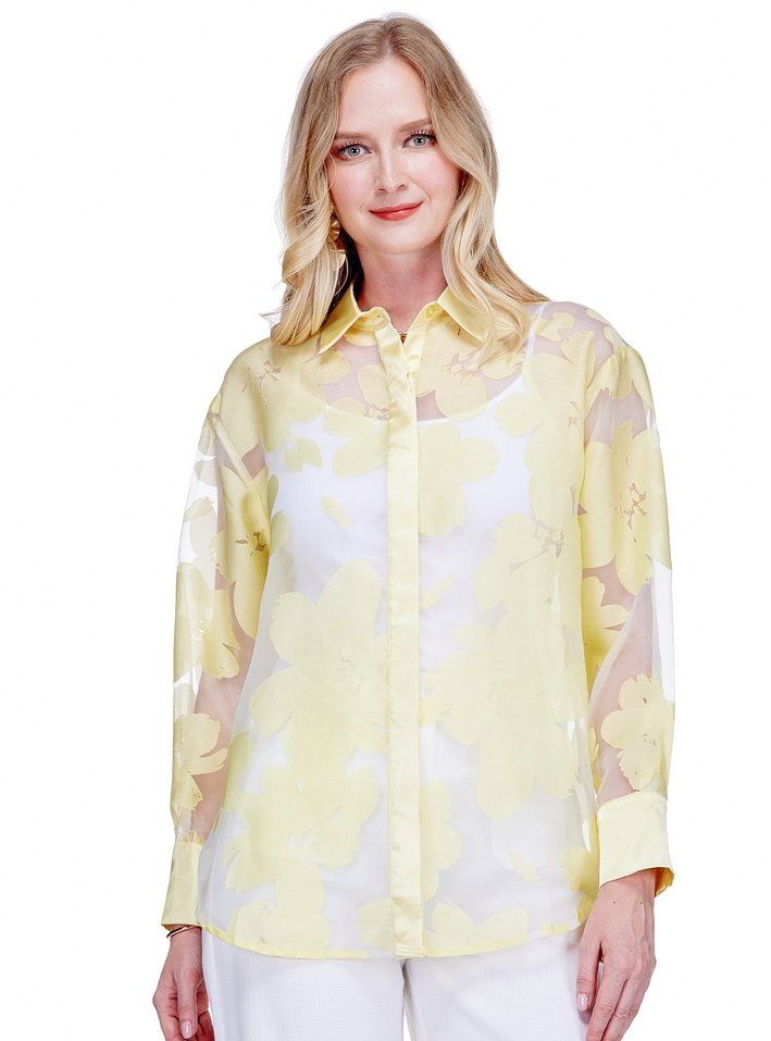 Jade 77C8021 Placket Overshirt-Lemon