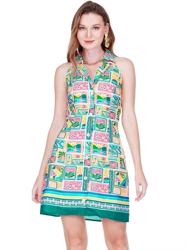 Joy Joy 77C7630 TBack Halter Dress-Fiesta